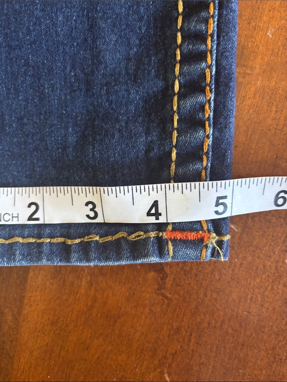 TRUE RELIGION Indigo Denim Skinny Jeans Size 28 with Topstitching (L-134) - Picture 9 of 10
